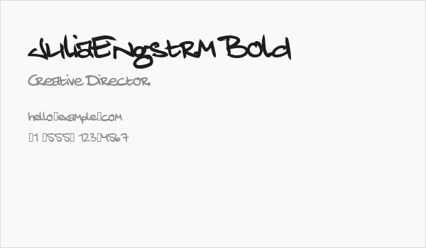 JuliaEngstrm Bold Business Card