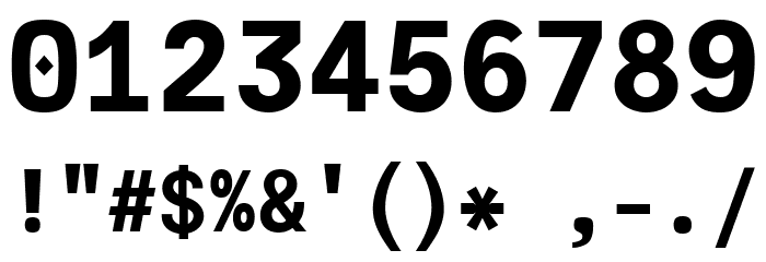 JuliaMono Black Font OTHER CHARS