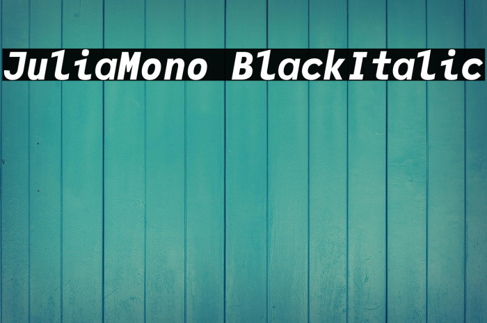 JuliaMono BlackItalic Example 3
