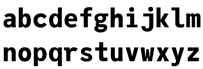 JuliaMono Black Font LOWERCASE