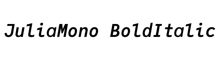 JuliaMono BoldItalic  لخطوط تنزيل