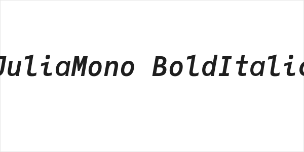 JuliaMono BoldItalic Logo
