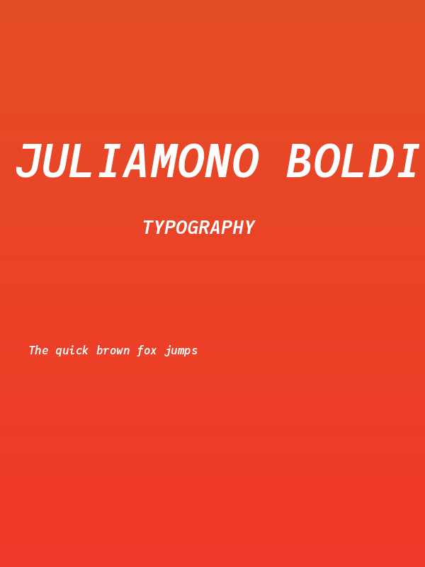 JuliaMono BoldItalic Poster