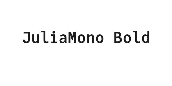 JuliaMono Bold Logo