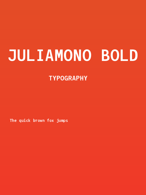 JuliaMono Bold Poster
