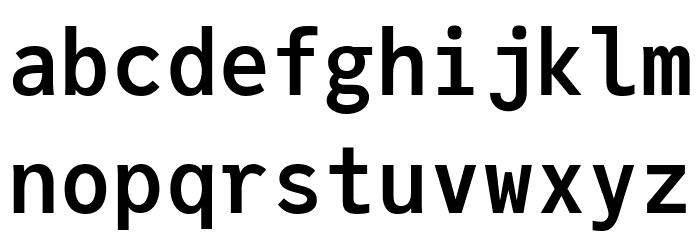JuliaMono Bold Font LOWERCASE