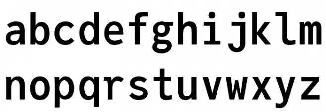 JuliaMono Bold Schriftart Kleinbuchstaben