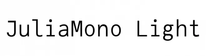 JuliaMono Light  تنزيل الخطوط