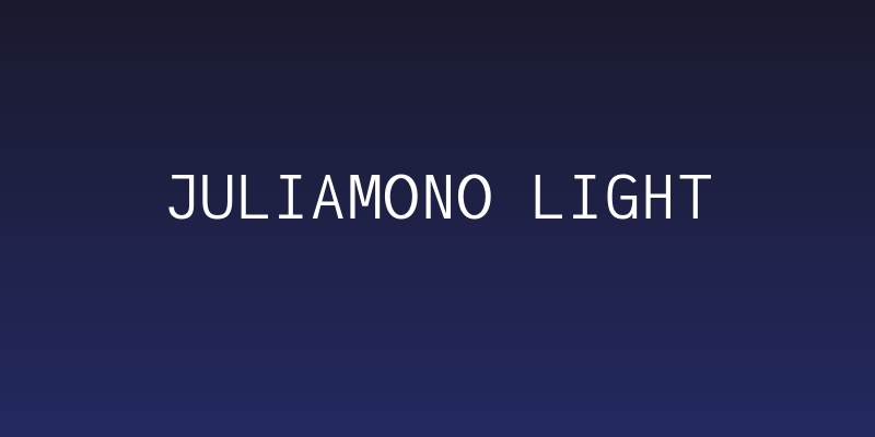 JuliaMono Light Social Header