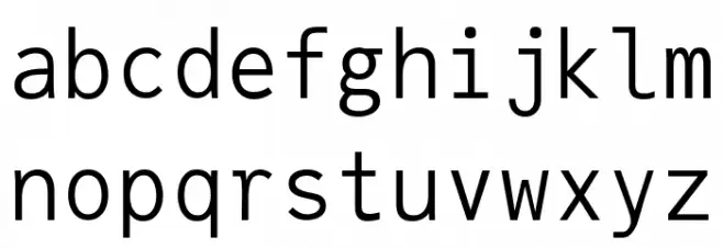 JuliaMono Light 字体 小写