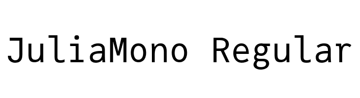 JuliaMono Regular  नि: शुल्क फ़ॉन्ट्स डाउनलोड