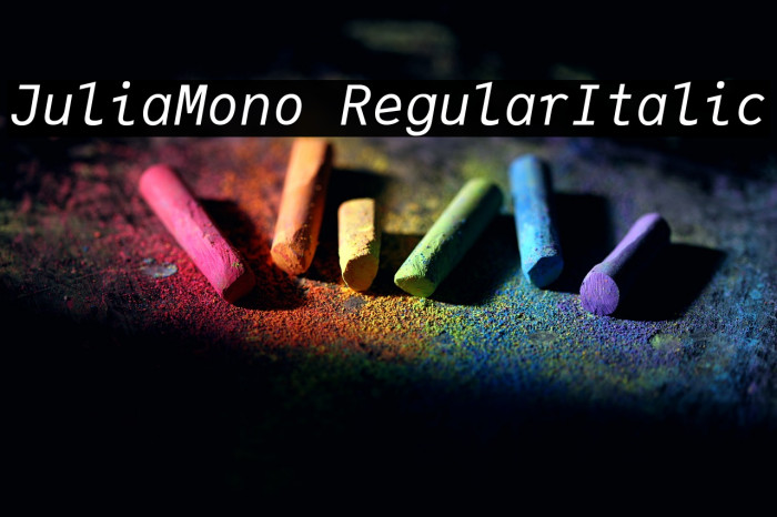 JuliaMono RegularItalic Example 1