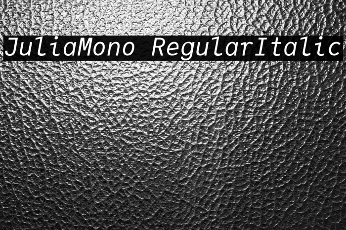 JuliaMono RegularItalic Example 2