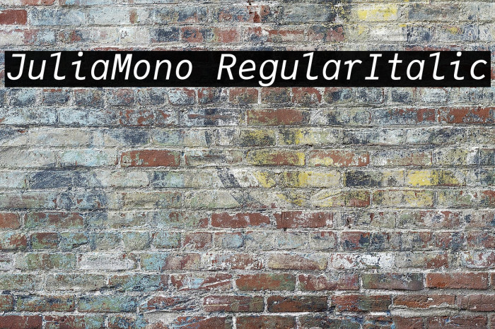 JuliaMono RegularItalic Example 3