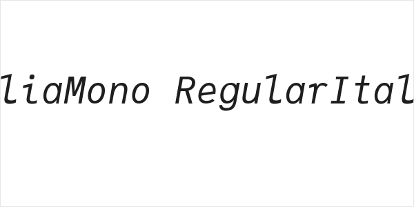JuliaMono RegularItalic Logo