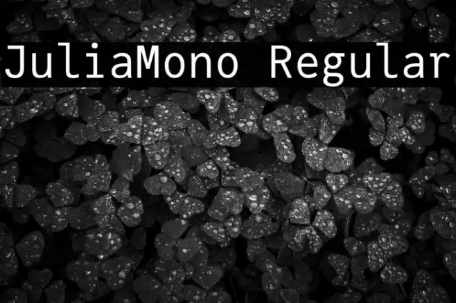 JuliaMono Regular Font examples