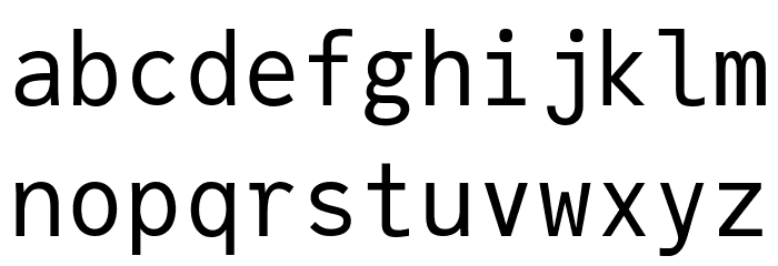 JuliaMono Regular Font LOWERCASE