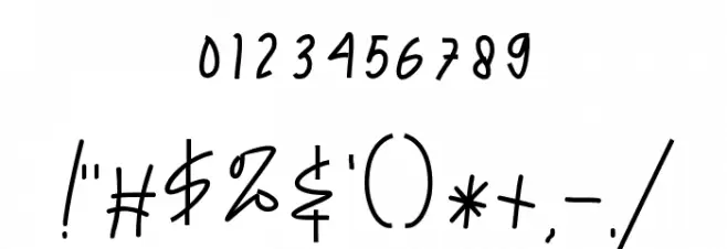 Julian Thomas フォント その他の文字