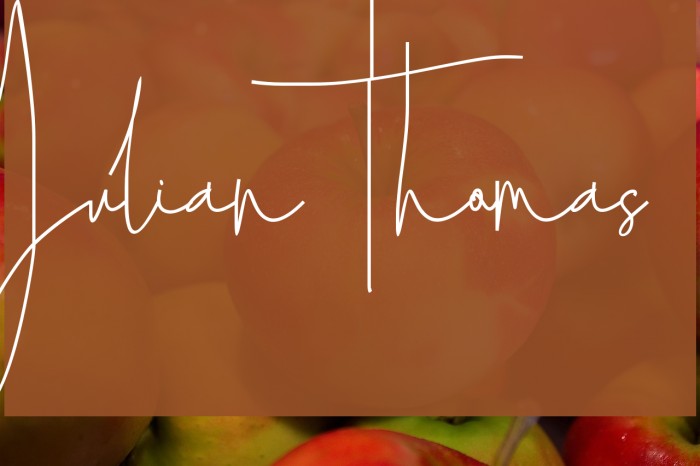 Julian Thomas フォント examples