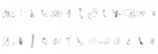 Julidoodles_3yrs_big Caratteri MINUSCOLO