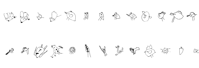 Julidoodles_3yrs_small Font LOWERCASE