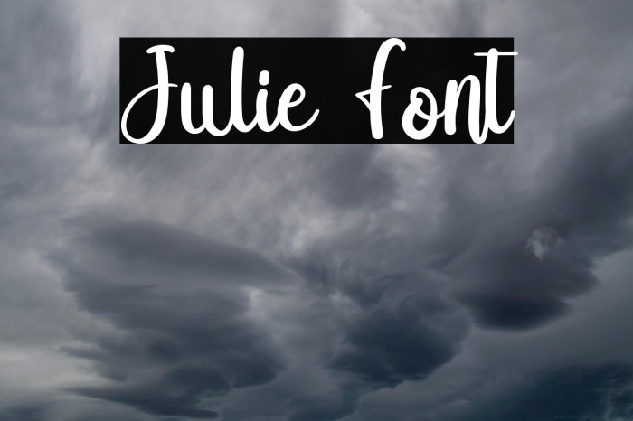 Julie Schriftart examples