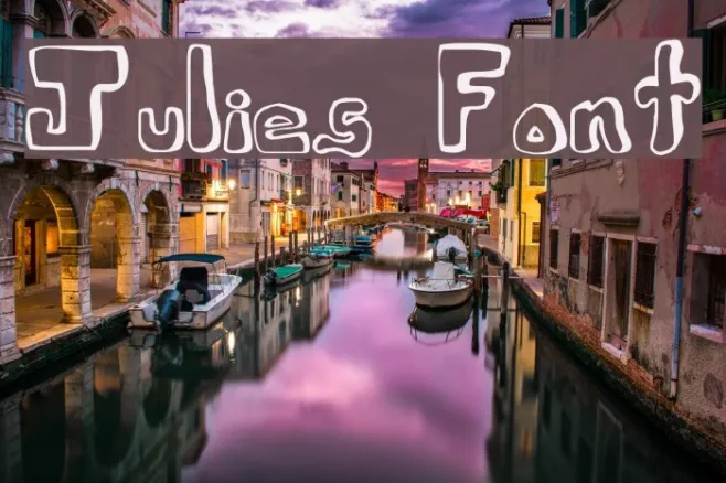 Julies Font Example 1