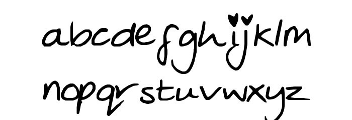 Julies Schriftart Kleinbuchstaben