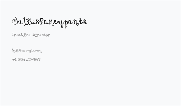 Juliesfancypants Business Card