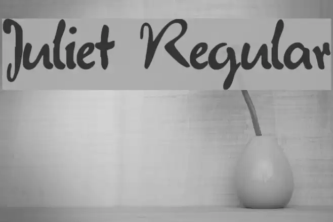 Juliet Regular Schriftart examples