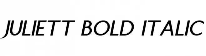 Juliett Bold Italic 