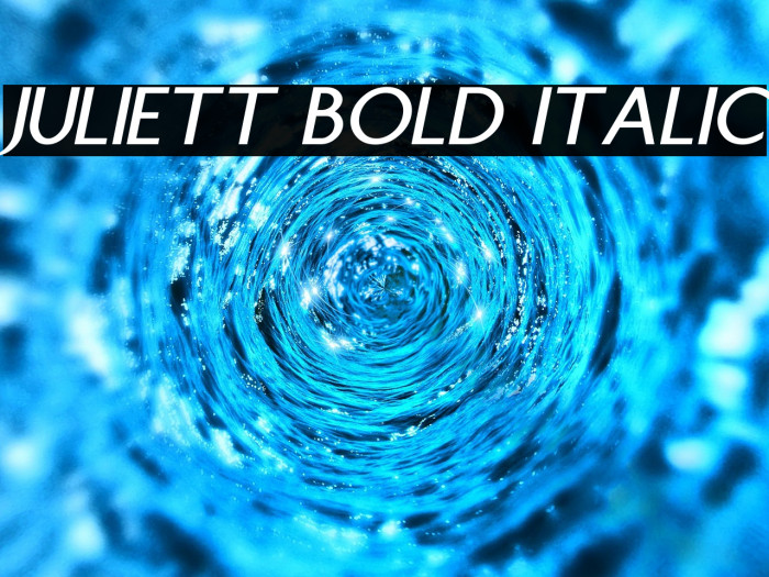 Juliett Bold Italic Example 3