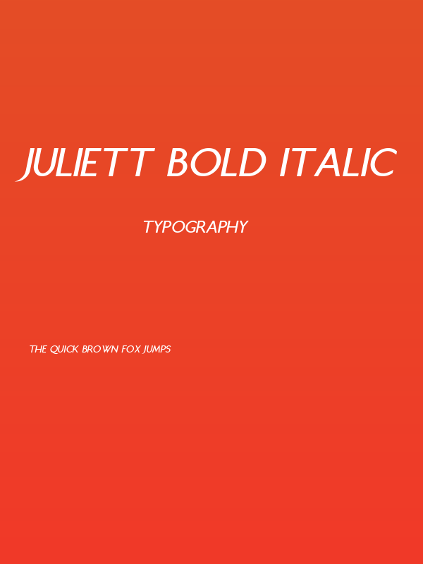 Juliett Bold Italic Poster