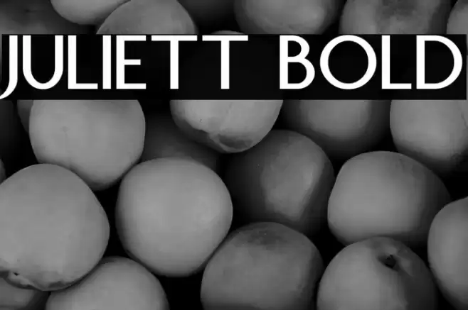 Juliett Bold Schriftart examples