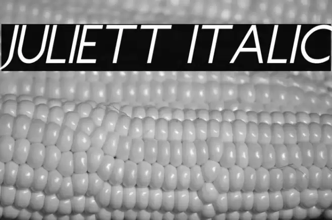 Juliett Italic Font examples