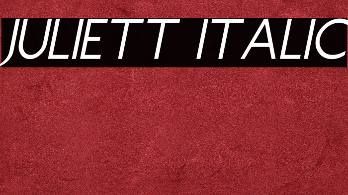 Juliett Italic Example 3