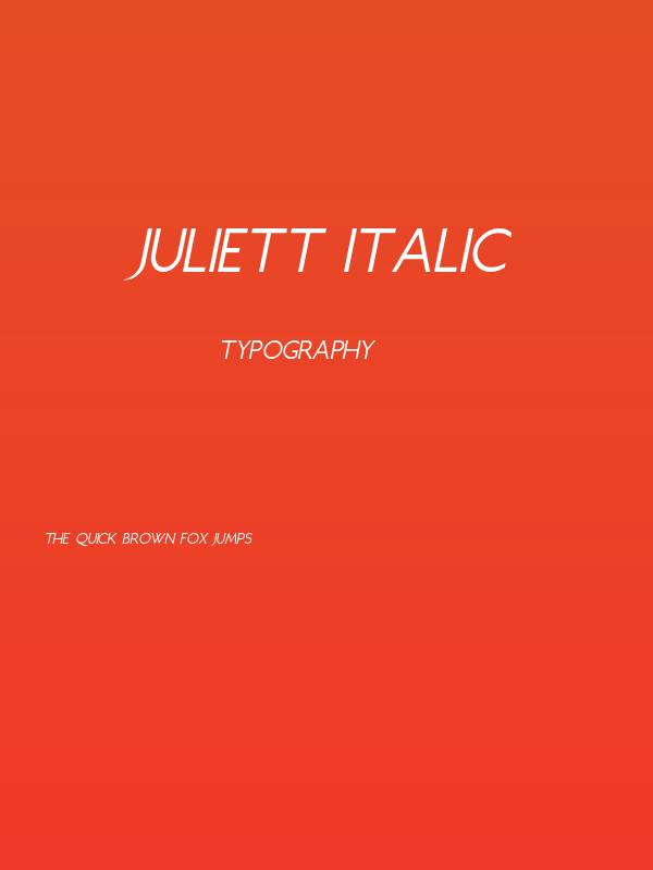 Juliett Italic Poster