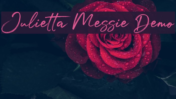 Julietta Messie Demo Font examples