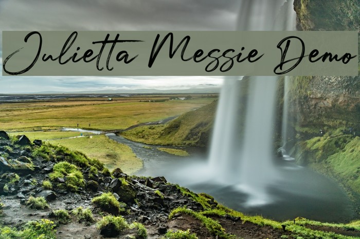 Julietta Messie Demo Font examples