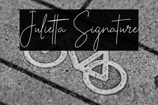 Julietta Signature Font examples