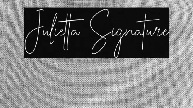 Julietta Signature Font examples
