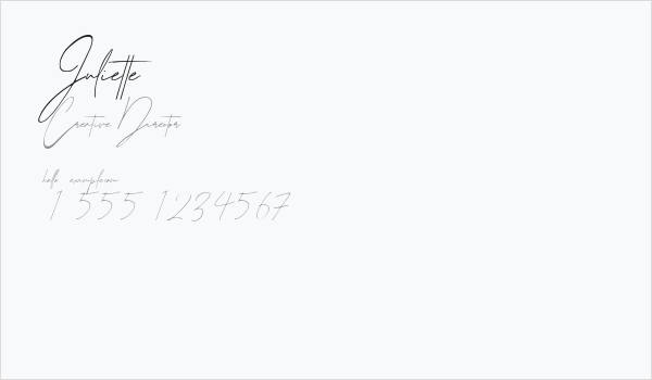 Juliette Business Card