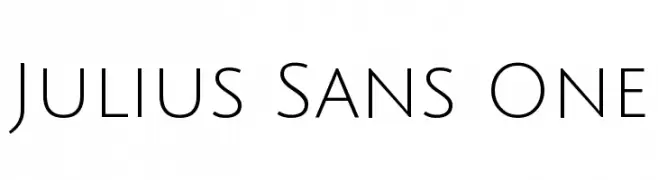 Julius Sans One  免费字体下载