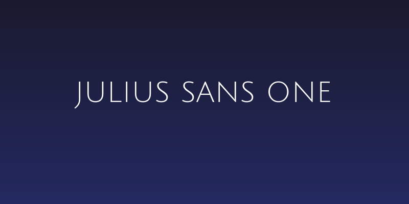 Julius Sans One Social Header