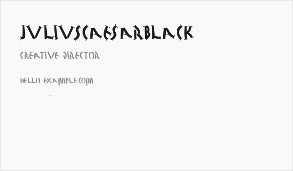 JuliusCaesarBlack Business Card