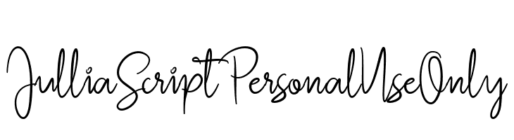 Jullia Script Personal Use Only  font caratteri gratis
