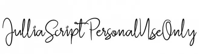 Jullia Script Personal Use Only  baixar fontes gratis