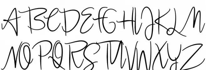 Jullia Script Personal Use Only Caratteri MAIUSCOLE