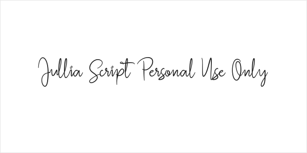 Jullia Script Personal Use Only Logo