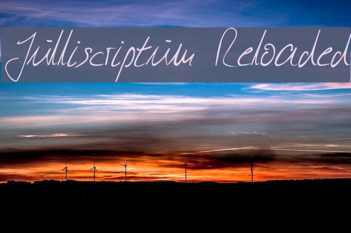 Julliscriptum Reloaded Font examples
